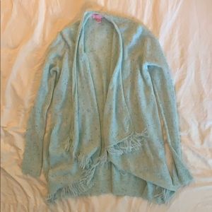 Lilly Pulitzer Blue Cashmere Cardigan Sweater